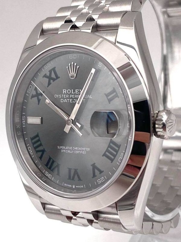 Superclone Rolex Datejust 41mm Rhodium Dial 126300 ??Wimbledon?? Jubilee Replica Luxury Watch for Men - Image 5