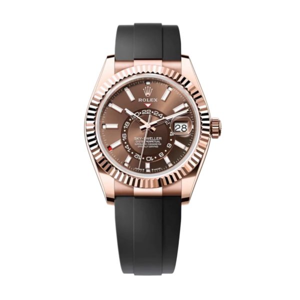 Superclone Rolex Sky-Dweller 42 mm Chocolate Dial Luxury Replica Watch - High Quality Timepiece