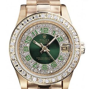 Rolex Datejust 28mm Green Dial Replica Luxury Women's Watch