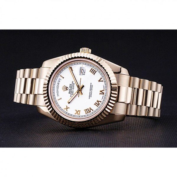 Rolex Day-Date Replica 40mm White Dial Luxury Timepiece High Quality Watches - Image 5