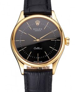 Rolex Cellini Superclone Replica 38mm Black Dial Luxury Watch