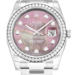 Rolex Datejust Replica 116244 Luxury 36mm Mother of Pearl Black Dial Men??s Watch