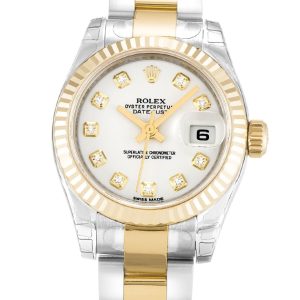 Rolex Lady-Datejust Replica 26mm White Dial 179173 Luxury Women's Watch