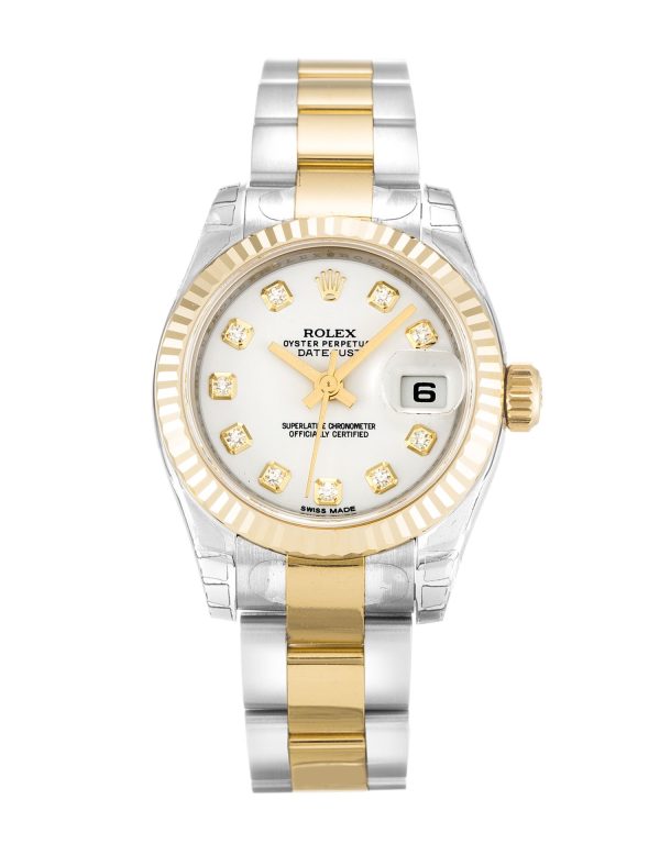 Rolex Lady-Datejust Replica 26mm White Dial 179173 Luxury Women's Watch - Image 2