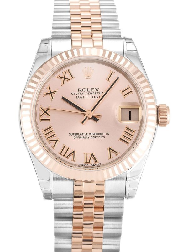 Rolex Datejust Replica Mid-Size 31mm Pink Dial 178271 Luxury Women's Watch