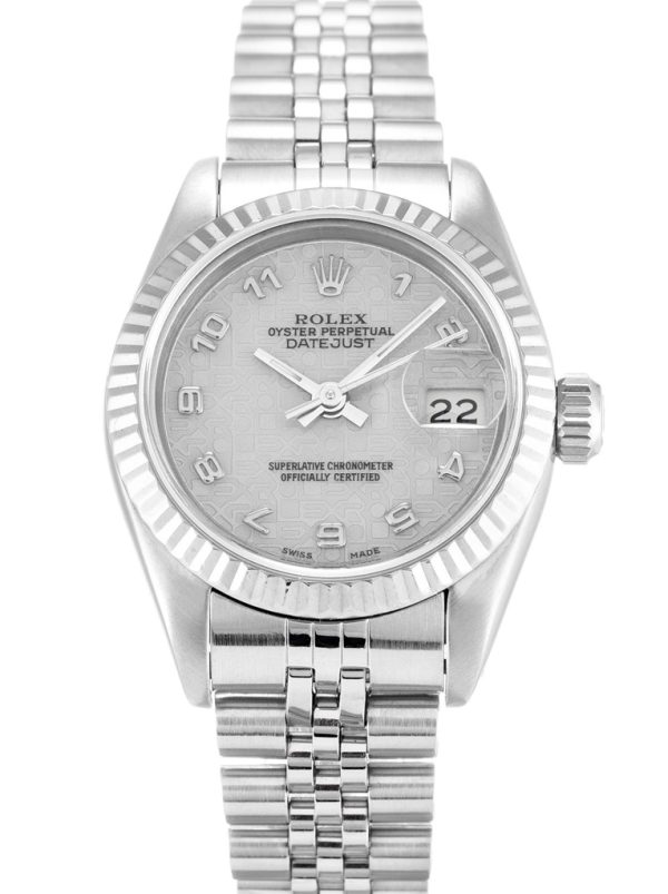 Rolex Lady-Datejust Replica 26mm Silver Dial 69174 Luxury Women's High Quality