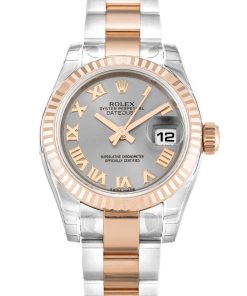 Rolex Replica Lady-Datejust 26mm Rhodium Dial 179171 Luxury Women's Watch