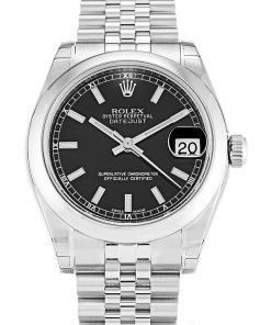 Rolex Lady-Datejust Replica 31mm Black Dial 178240-3 Luxury Women's Watch