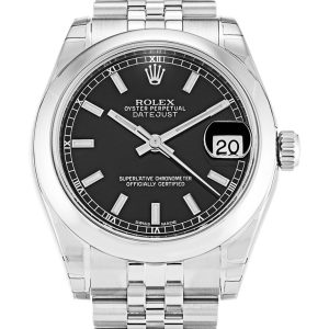 Rolex Lady-Datejust Replica 31mm Black Dial 178240-3 Luxury Women's Watch