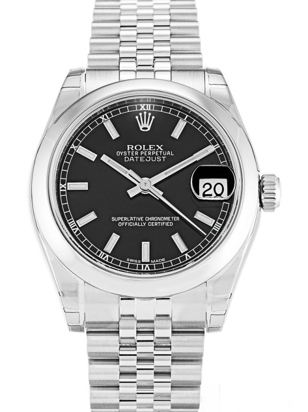 Rolex Lady-Datejust Replica 31mm Black Dial 178240-3 Luxury Women's Watch