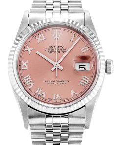Rolex Datejust Replica 36mm Pink Dial Automatic Luxury Watch