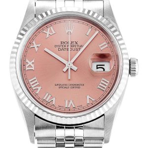 Rolex Datejust Replica 36mm Pink Dial Automatic Luxury Watch