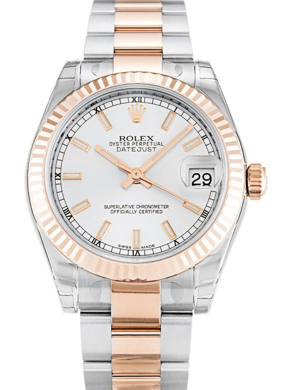 Rolex Datejust Replica Mid-Size 31mm Silver Dial 178271 Luxury Women's Watch