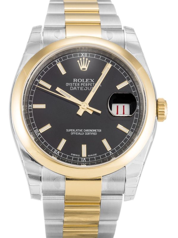 Replica Rolex Datejust 36mm Black Dial 116203 Luxury Automatic Men's Watch