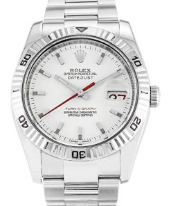 Rolex Datejust Turn-O-Graph Replica 36mm White Dial Luxury Men's Watch