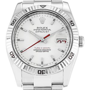 Rolex Datejust Turn-O-Graph Replica 36mm White Dial Luxury Men's Watch