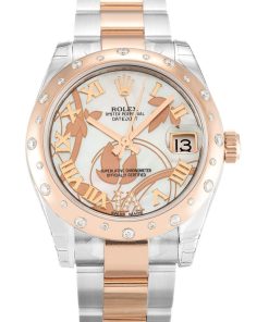 Rolex Lady-Datejust Replica 31mm White Floral Dial 178341 Luxury Women's Watch