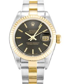 Rolex Lady-Datejust Replica 26mm Black Dial 69173 Luxury High Quality Women's Watch