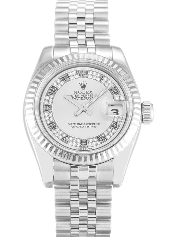 Rolex Lady-Datejust Replica 179174 Silver Dial 26mm Luxury Women's Watch