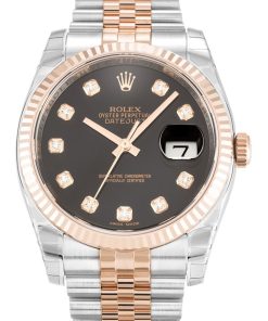 Rolex Datejust Replica 36mm Black Dial 116231-3 Luxury High Quality Watch