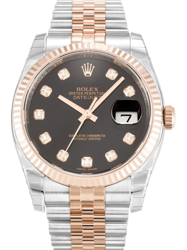 Rolex Datejust Replica 36mm Black Dial 116231-3 Luxury High Quality Watch