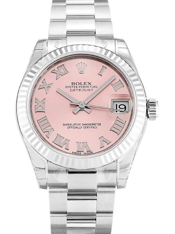 Rolex Lady-Datejust Replica 31mm Pink Dial Luxury Women's Watch
