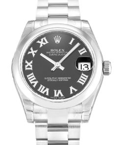 Rolex Lady-Datejust Replica 31mm Black Dial 178240 Luxury Women's Watch