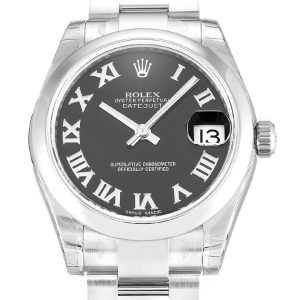 Rolex Lady-Datejust Replica 31mm Black Dial 178240 Luxury Women's Watch