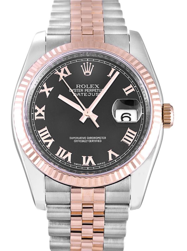 Rolex Datejust Replica 36mm Automatic Black Dial 116231 Luxury Watch for Men