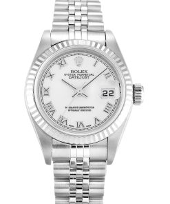Rolex Lady-Datejust Replica 25mm White Dial Luxury Watch for Women 79174