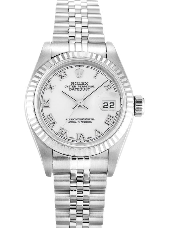 Rolex Lady-Datejust Replica 25mm White Dial Luxury Watch for Women 79174