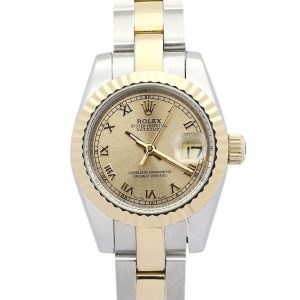 Rolex Lady-Datejust Replica 26mm Yellow Gold Dial 179163 Luxury Women's Automatic Watch