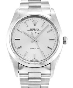 Rolex Air-King Replica 34mm Silver Dial Automatic Luxury Watch - High Quality Men's Timepiece