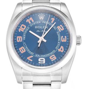 Rolex Replica Air-King 34mm Blue Dial Automatic Luxury Watch - High Quality Men's Timepiece
