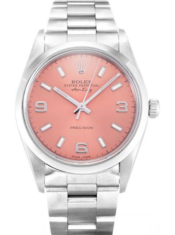 Rolex Air-King Replica 34mm Pink Dial Luxury Automatic Watch for Men and Women