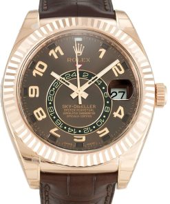 Rolex Sky-Dweller Replica 42mm Brown Dial 326135 Luxury Men's Watch