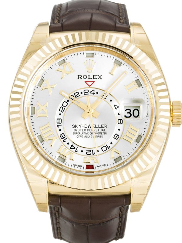Rolex Sky-Dweller Replica 42mm Automatic Silver Dial 326138 Luxury Men's Watch