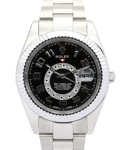 Rolex Sky-Dweller Replica 42mm Black Dial 326938 Luxury Men's Watch