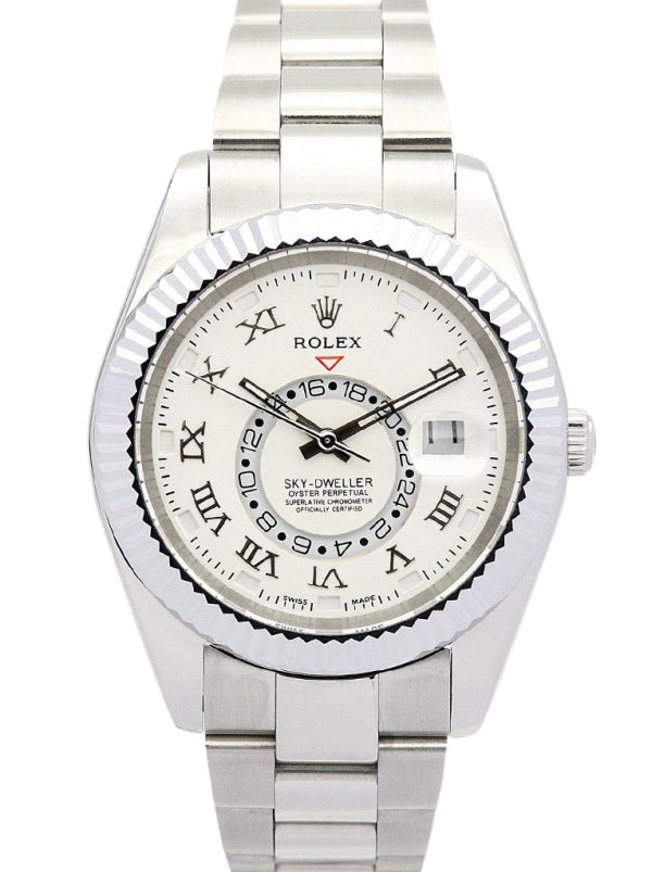 Rolex Sky-Dweller Replica 42mm White Dial 326938 Luxury Men's Watch