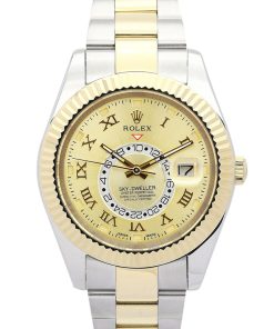 Rolex Replica Sky-Dweller 326938-2 Gold Dial 42mm Luxury Automatic Men's Watch
