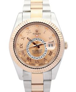 Rolex Sky-Dweller 42mm Champagne Dial Replica Luxury Automatic Watch for Men 326938-3