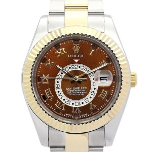 Rolex Sky-Dweller Replica 42mm Brown Dial 326938-2 Luxury Men's Watch