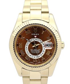 Rolex Sky-Dweller Replica 42mm Brown Dial 326938 Luxury Automatic Men's Watch