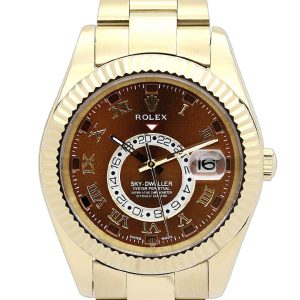 Rolex Sky-Dweller Replica 42mm Brown Dial 326938 Luxury Automatic Men's Watch