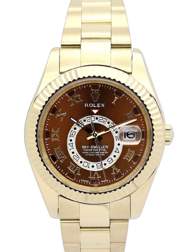 Rolex Sky-Dweller Replica 42mm Brown Dial 326938 Luxury Automatic Men's Watch