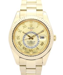 Rolex Sky-Dweller Replica 42mm Champagne Dial 326938 Luxury Men's Watch