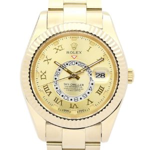Rolex Sky-Dweller Replica 42mm Champagne Dial 326938 Luxury Men's Watch