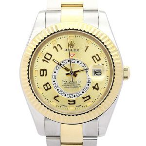 Replica Rolex Sky-Dweller 42mm Gold Dial 326938 - Luxury Men's Watch