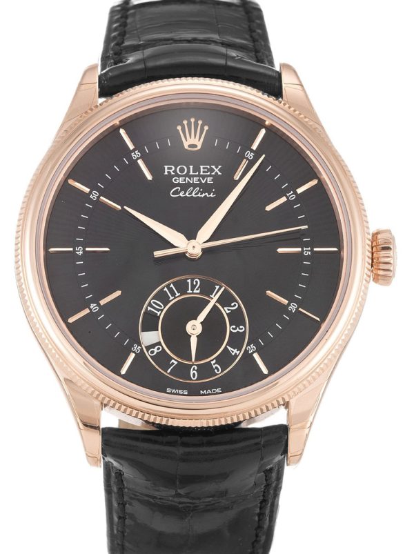 Rolex Cellini 39mm Black Dial 50525 Luxury Replica Watch for Men
