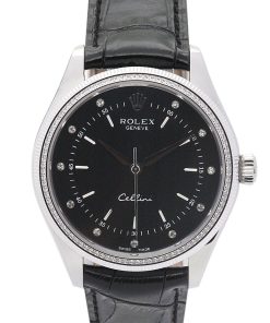 Rolex Cellini Replica 39.5mm Black Dial Luxury Watch for Men